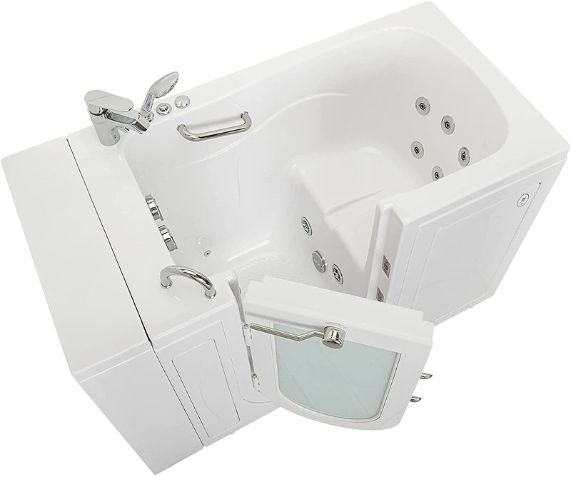 Ella's Bubbles OA3052H-L Capri Hydro Massage Acrylic Walk-in Bathtub, 30"x 52", White