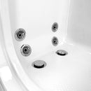 Ella's OA3252H-HB-L Monaco Acrylic Hydro Massage Walk-in Bathtub with Left Outward Swing Door, Fast Fill Faucet Set, 2" Dual Drains, 32" x 52" x 43", White 5