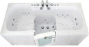 Ella's Bubbles O2SA3680TMF Big4Two 36"x 80" Triple Massage Two Seat Acrylic Walk-In Bathtub with Outward Swing Door, Ella 5pc. Fast-Fill Faucet, Dual 2" Drains, White