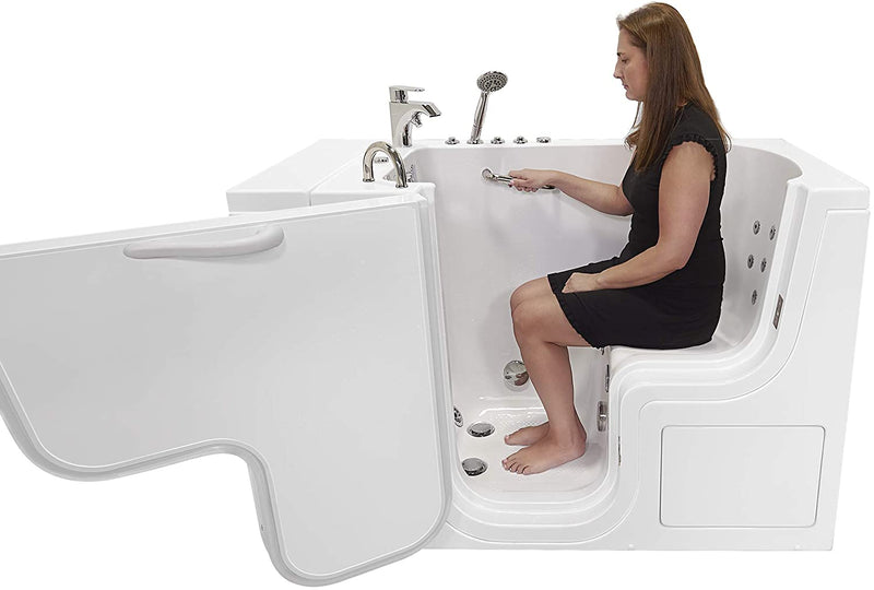 32x52 Transfer Hydro Massage Acrylic Walk-In Tub, Fast Fill Faucet, Left 2" Dual Drain