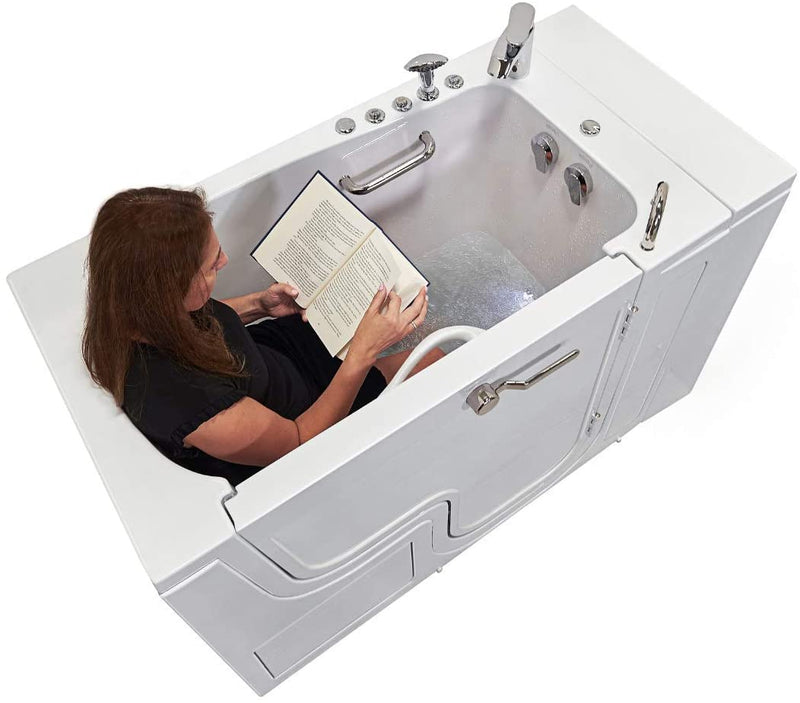 32x52 Transfer Hydro Massage Acrylic Walk-In Tub, Fast Fill Faucet, Right 2" Dual Drain