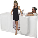 Ella's Bubbles O2SA3680TF Big4Two 36" x 80" Triple Massage Two Seat Acrylic Walk-In Bathtub with Ella 5pc. Fast-Fill Faucet Set, Outward Swing Door, Dual 2" Drains, White 11