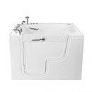 Ella's Bubbles OLA3655M-L TransferXXXL Microbubble Acrylic Walk-In Bathtub with Left Outward Swing Door, Thermostatic Faucet, Dual 2" Drains, White