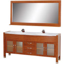 Wyndham Collection Daytona 71" Double Bathroom Vanity Set - Cherry w/ Drawers WC-A-W2200-71-CH 2