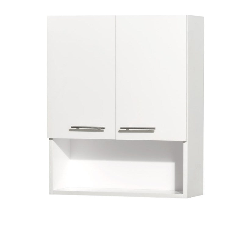 Wyndham Collection Centra Bathroom Wall Cabinet - Matte White WC-V207-WC-WHT