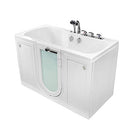 Ella's Bubbles O2SA3260MH-HB-R Tub4Two Microbubble Acrylic Walk-in Tub with Heated Seat, Right Outward Swing Door, Ella 5pc. Fast-Fill Faucet, Dual 2" Drains, 32" x 60" x 42", White