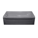 Lyons Industries Elite 4.5 ft. Left Drain Soaking Tub in Silver Metallic