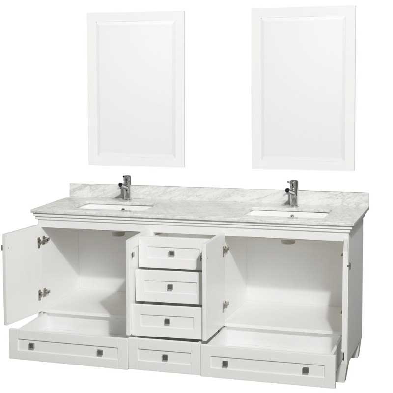Wyndham Collection Acclaim 72" Double Bathroom Vanity - White WC-CG8000-72-WHT 4