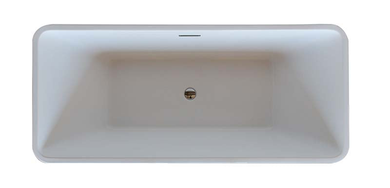Venzi Vida Collection 30 x 67 Rectangle Acrylic Freestanding Bathtub with Center Drain By Atlantis 2