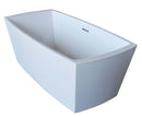 Venzi Vida Collection 32 x 67 Rectangle Acrylic Freestanding Bathtub with Center Drain By Atlantis