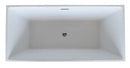 Venzi Vida Collection 32 x 67 Rectangle Acrylic Freestanding Bathtub with Center Drain By Atlantis 2