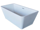 Venzi Vida Collection 32 x 67 Rectangle Acrylic Freestanding Bathtub with Center Drain By Atlantis