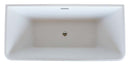 Venzi Vida Collection 32 x 67 Rectangle Acrylic Freestanding Bathtub with Center Drain By Atlantis 2