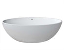 Venzi PietraStone 37 x 67 Man Made Stone Freestanding Bathtub with Center Drain By Atlantis