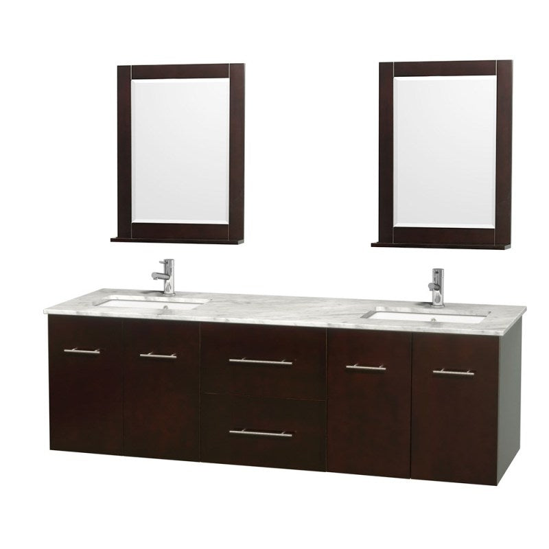 Wyndham Collection Centra 72" Double Bathroom Vanity for Undermount Sinks - Espresso WC-WHE009-72-DBL-VAN-ESP- 2