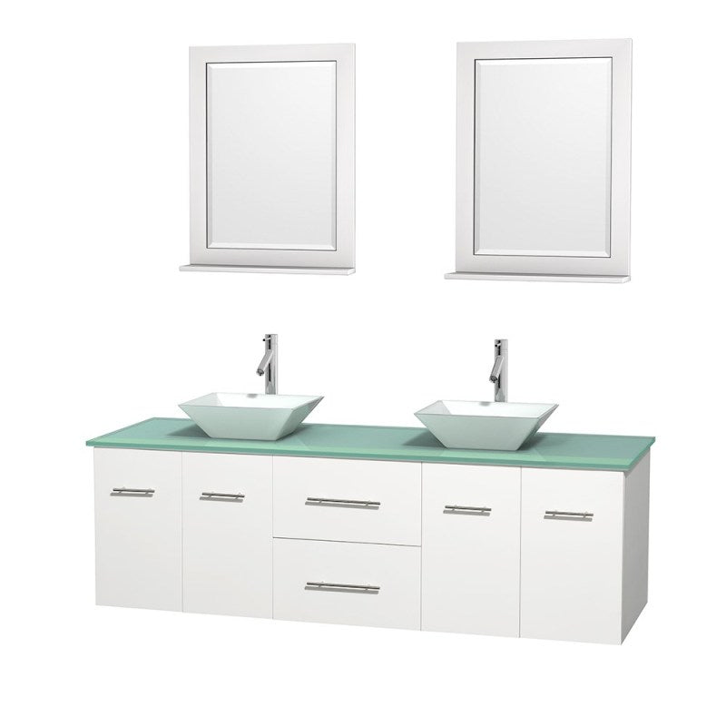 Wyndham Collection Centra 72" Double Bathroom Vanity Set for Vessel Sinks - Matte White WC-WHE009-72-DBL-VAN-WHT 4