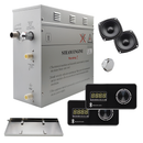 Superior Encore Steam Generator by Steam Planet, Self-Draining Bluetooth Capable Steam Shower Kit, Horizontal Digital Keypad in Black with Built-in Temperature Sensor, Upgraded Keypad Connection Cable, Aromatherapy Steam Head for Perfect Steam