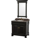 Wyndham Collection Andover 36" Traditional Bathroom Vanity Set - Black WC-TS36-BLK 4