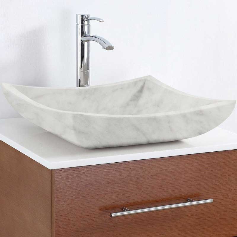 Wyndham Collection Avalon Vessel Sink - White Carrera Marble WC-GS003 3
