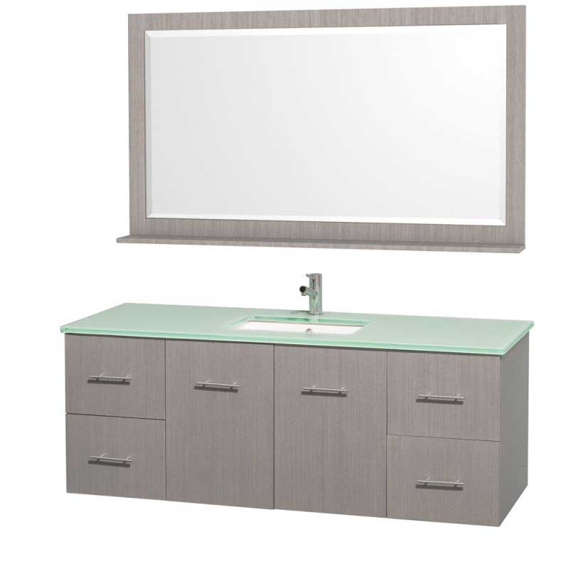 Wyndham Collection Centra 60" Single Bathroom Vanity for Undermount Sinks - Gray Oak WC-WHE009-60-SGL-VAN-GRO- 3