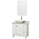 Wyndham Collection Acclaim 36" Single Bathroom Vanity for Vessel Sink - White WC-CG8000-36-SGL-VAN-WHT 2