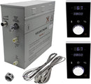 Superior Steam Shower Generator 9kW Dual Keypad DeLuxe System, Self Draining - Black Keypad