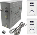 Superior Steam Shower Generator 6kW Dual Keypad DeLuxe System, Self Draining - White Keypad