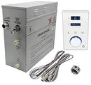 Superior Steam Shower Generator 6kW DeLuxe System, Self Draining - White Keypad