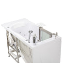 Ella Peitite 28"x52" Acrylic Hydro Massage Walk-In Bathtub with Left Inward Swing Door, 2 Piece Fast Fill Faucet, 2" Dual Drain 7