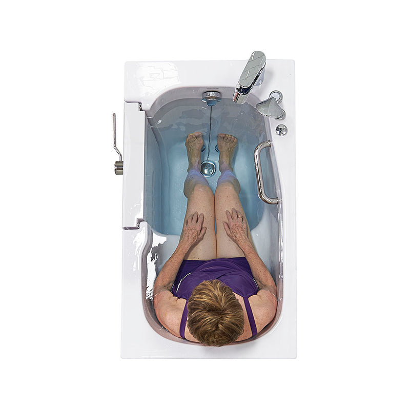 Ella Mobile 26"x45 Acrylic Hydro Massage Walk-In Bathtub with Left Outward Swing Door, Heated Seat, 2 Piece Fast Fill Faucet, 2"  Drain 7