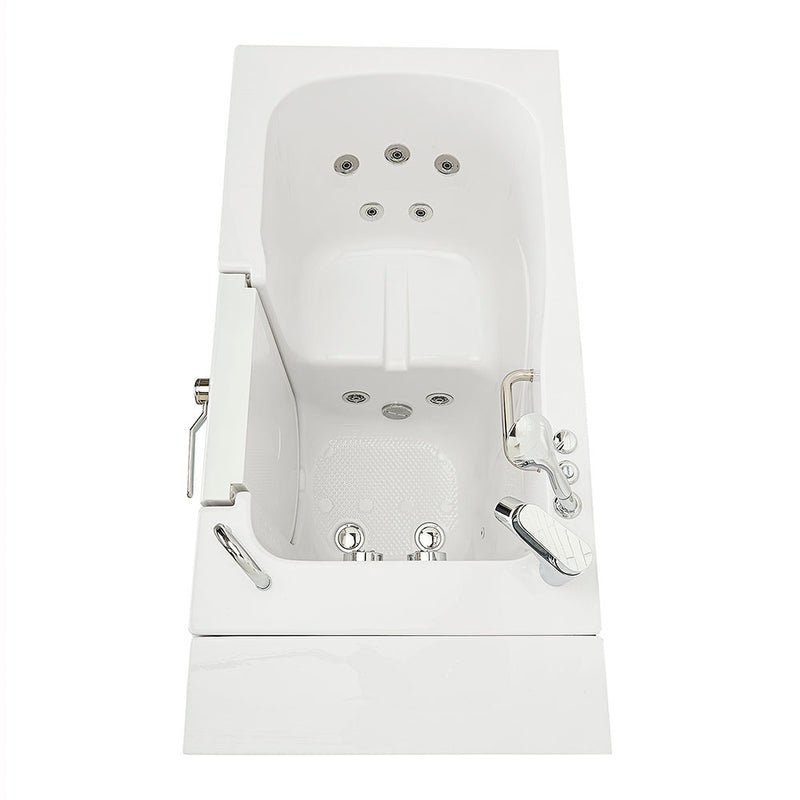 Ella Capri 30"x52" Acrylic Hydro Massage Walk-In Bathtub with Right Outward Swing Door, Heated Seat, 2 Piece Fast Fill Faucet, 2" Dual Drain 6