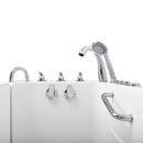 Ella Wheelchair Transfer 30"x52" Acrylic Air and Hydro Massage Walk-In Bathtub with Left Outward Swing Door, 5 Piece Fast Fill Faucet, 2" Dual Drain 7