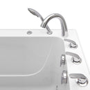 Ella Wheelchair Transfer 30"x52" Acrylic Hydro Massage Walk-In Bathtub with Right Outward Swing Door, 5 Piece Fast Fill Faucet, 2" Dual Drain 7