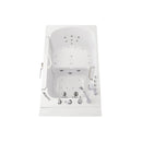 Ella Wheelchair Transfer 36"x55" Acrylic Air and Hydro Massage and Heated Seat Walk-In Bathtub with Right Outward Swing Door, 5 Piece Fast Fill Faucet, 2" Dual Drain 7