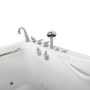 Ella Shak 36"x72" Acrylic Air and Hydro Massage w/ Independent Foot Massage Walk-In Bathtub , Left Outward Swing Door, 2" Dual Drain, Ella 5 Piece Fast Fill Faucet, Heated Seat and Backrest 7