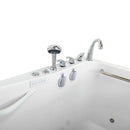 Ella Shak 36"x72" Acrylic Air and Hydro Massage w/ Independent Foot Massage Walk-In Bathtub , Right Outward Swing Door, 2" Dual Drain, Ella 5 Piece Fast Fill Faucet, Heated Seat and Backrest 7