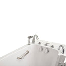 Ella Wheelchair Transfer 32"x52" Acrylic Soaking Walk-In-Bathtub, Right Outward Swing Door, Heated Seat,  5 Piece Fast Fill Faucet, 2" Dual Drain 7