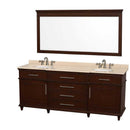 Wyndham Collection Berkeley 80" Double Bathroom Vanity - Dark Chestnut WC-1717-80-DBL-CDK 5