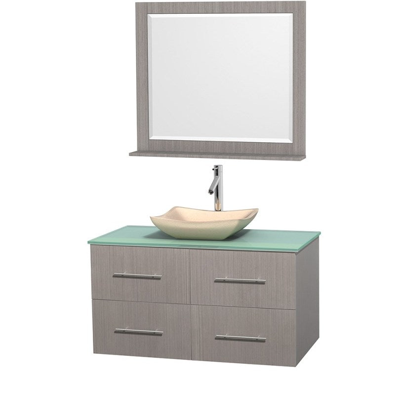 Wyndham Collection Centra 42" Single Bathroom Vanity Set for Vessel Sink - Gray Oak WC-WHE009-42-SGL-VAN-GRO 7