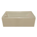 Lyons Industries Linear 5 ft. Left Drain Bathtub in Almond