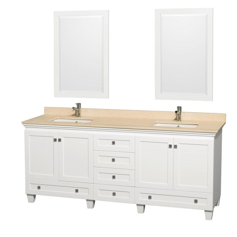 Wyndham Collection Acclaim 80" Double Bathroom Vanity - White WC-CG8000-80-WHT