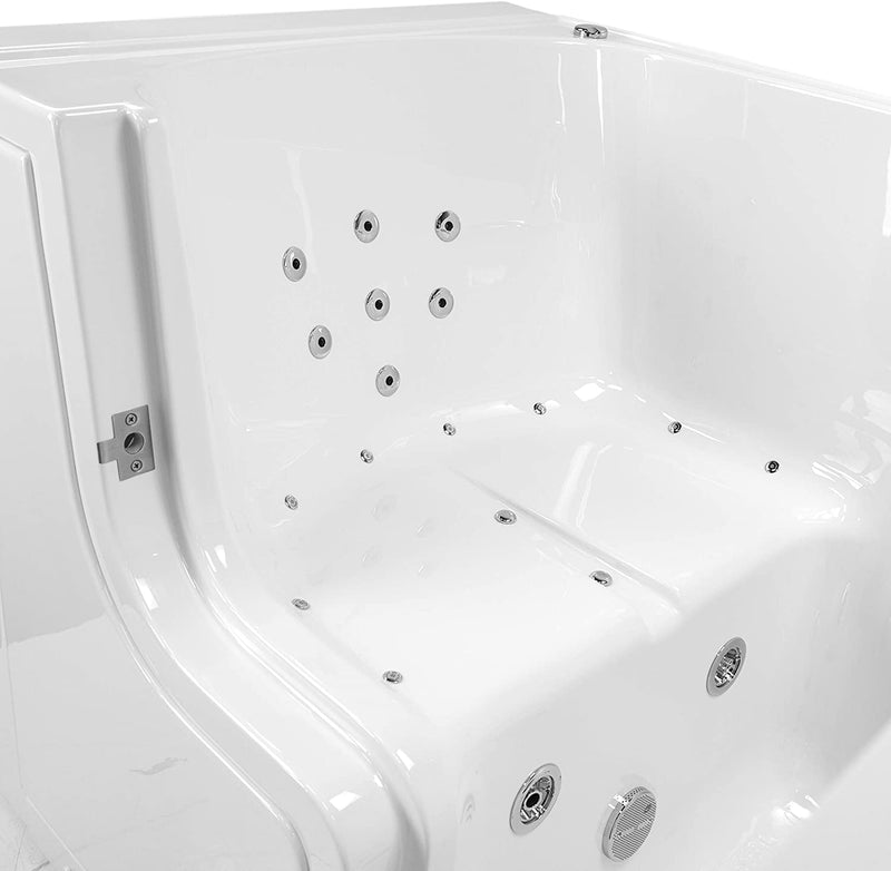 Transfer 36x55 Acrylic Air and Hydro Massage and Heated Seat Walk-In Bathtub with Right Outward Swing Door, 5 Piece Fast Fill Faucet, 2" Dual Drain 4