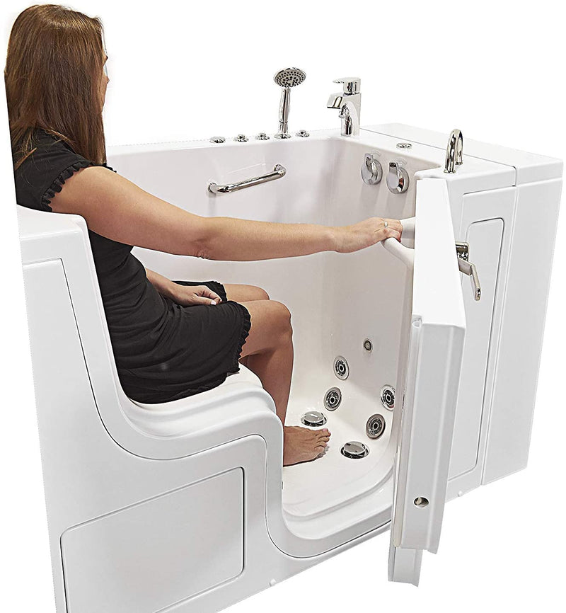 30x52 Transfer Hydro Foot Massage Acrylic Walk-In Tub, Fast Fill Faucet, Right 2" Dual Drain 3