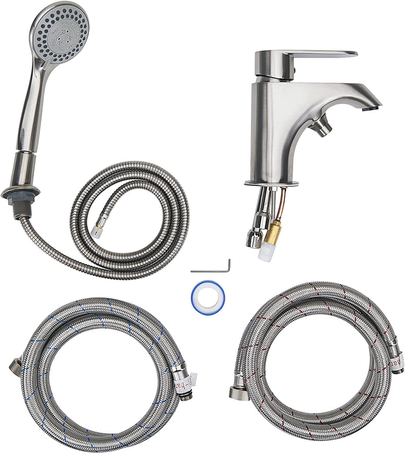 Ella Brushed Nickel 2 Piece Single Lever Fast-Fill Faucet 7