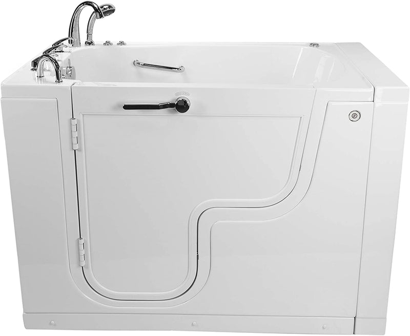 Transfer 36x55 Acrylic Hydro Massage, Microbubble and Heated Seat Walk-In Bathtub with Left Outward Swing Door, 5 Piece Fast Fill Faucet, 2" Dual Drain 3