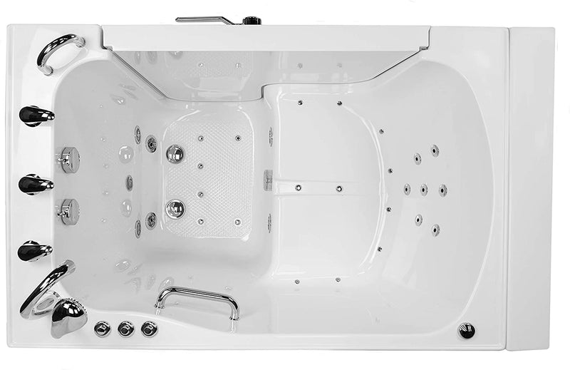 Transfer 36x55 Acrylic Air and Hydro Massage and Heated Seat Walk-In Bathtub with Right Outward Swing Door, 5 Piece Fast Fill Faucet, 2" Dual Drain 6
