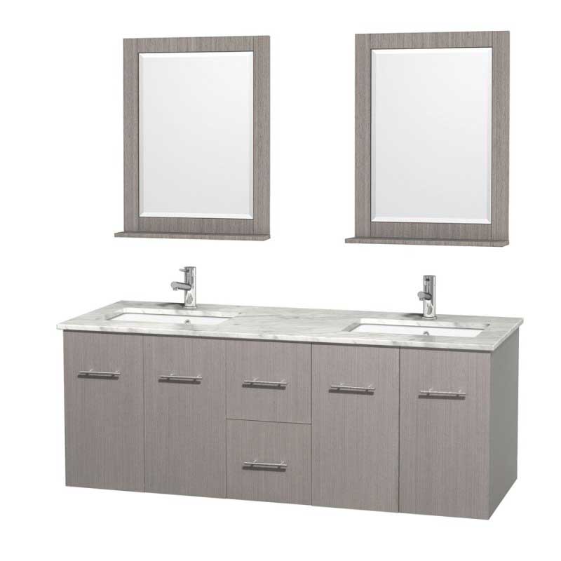 Wyndham Collection Centra 60" Double Bathroom Vanity for Undermount Sinks - Gray Oak WC-WHE009-60-DBL-VAN-GRO- 2