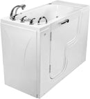 Ella's Bubbles OLA2652H-L-hHB Transfer26 26"x 52" Hydro Massage Acrylic Walk-In Bathtub with Heated Seat, Left Outward Swing Door, Ella 5pc. Fast-Fill Faucet, Dual 2" Drains, White