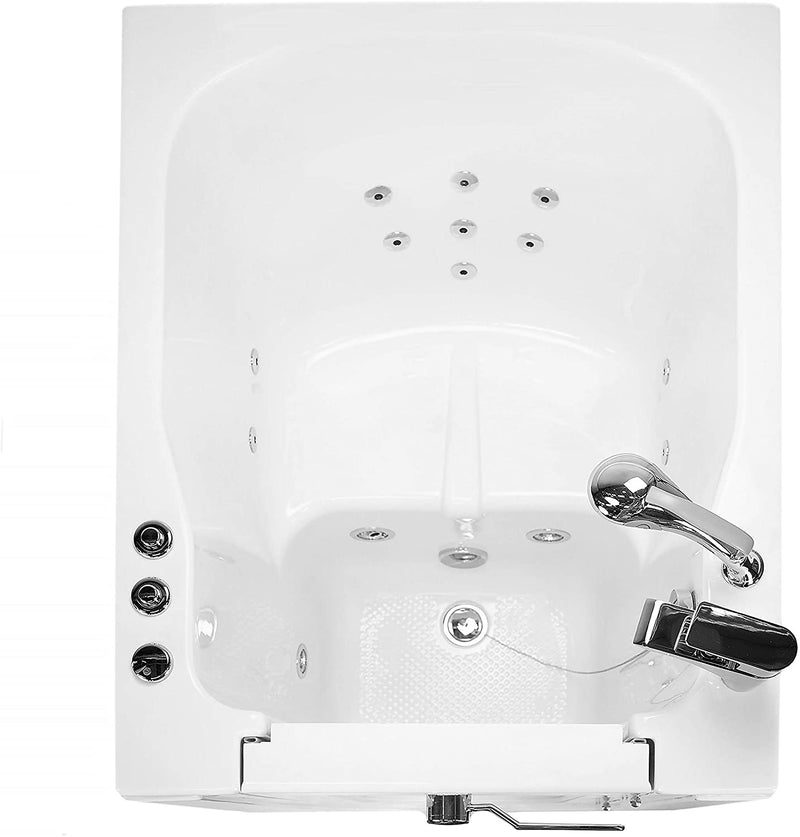 Ellas Bubbles OAF3240D2PR Front Entry Walk in tub, Massage Therapy, 2 Piece Fast Fill Faucet, White 2