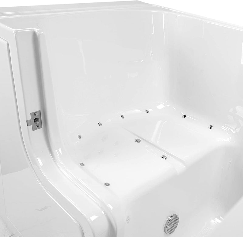 Transfer 36x55 Acrylic Air and Hydro Massage with Microbubble Therapy and Heated Seat Walk-In Bathtub with Right Outward Swing Door, 5 Piece Fast Fill Faucet, 2" Dual Drain 5